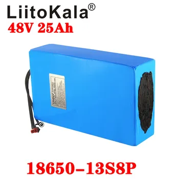 LiitoKala 48V 25ah 48V аккумулятор 18650 13S8P Литиевый аккумулятор 1000W аккумулятор для электрического велосипеда Встроенный 50A BMS + зарядное устройство 54,6 V 2A