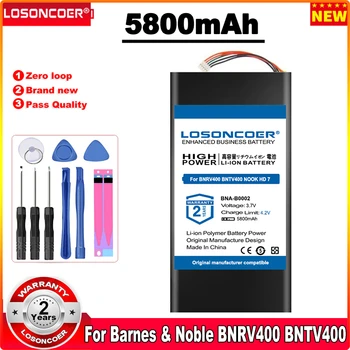LOSONCOER 5800 мАч BNA-B0002 Аккумулятор для планшета Barnes & Noble BNRV400 BNTV400 NOOK HD 7