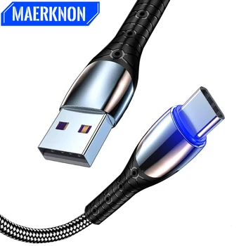 Maerknon Type C USB Кабель QC 3,0 Зарядное Устройство Для мобильного телефона Шнур Передачи Данных Для Huawei P50 Xiaomi 13 12 Samsung Type C Кабели Зарядного устройства Для телефона