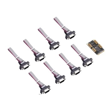 MINI PCIe-8-портовая последовательная карта RS232 MINI PCIe-8-портовая Последовательная карта расширения RS232 Riser Card COM-контроллер 17V358