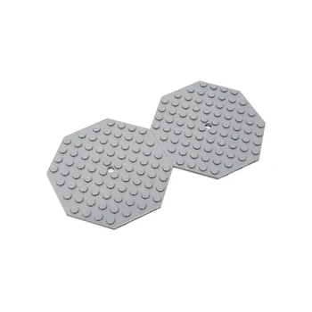 MOC Строительный блок, пластина 10x10, Восьмиугольная с отверстием и защелкой (89523), игрушки 