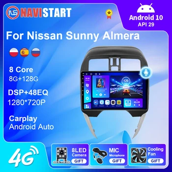 NAVISTART Для Nissan Sunny Almera Автомобильный Радиоприемник Стерео Авторадио Android 10 Авто Carplay Мультимедийный Плеер 4G WIFI DSP 2 Din Без DVD