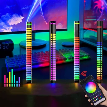 OKEEN LED Rgb Звукосниматель Ритма музыки Окружающее освещение Управление приложением для автомобиля, бара, телевизора, игрового компьютера, рабочего стола, атмосферы, декоративных огней