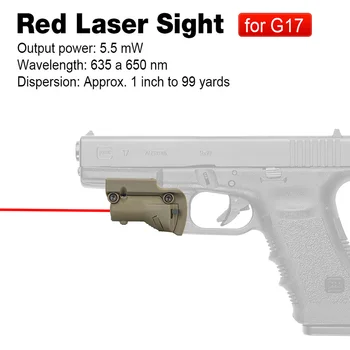 PPT Тактические аксессуары Охотничий пистолет Лазерный прицел красная лазерная указка Лазерный прицел для всех Glocks GZ20-0019