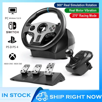 PXN V9 Игровое рулевое колесо Volante Gaming Racing Wheel для ПК/PS4/Xbox One/Android TV/Nintendo Switch/Xbox серии S/X