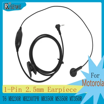 RISENKE 1-Контактный 2,5 мм Наушник T60 T80 Гарнитура с микрофоном PTT для Motorola Talkabout T6 MH230R MH230TPR MR350R MS350R MT350R Радио