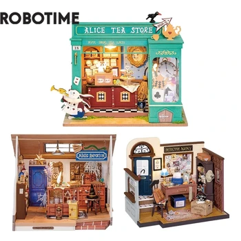 Robotime Rolife DIY Mystery Archives Bureau, Декоративный Орнамент Для Детей И Взрослых, Миниатюрный Фантазийный Волшебный Кукольный Дом, Деревянный Набор Игрушек