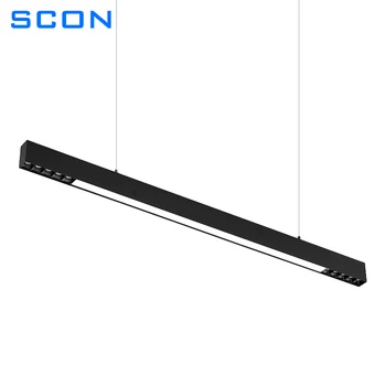 SCON 120 см Светодиодный линейный светильник для поверхностного монтажа, креативная линейная длинная полоса, офисный светильник для коридора, потолочный и подвесной линейный светильник