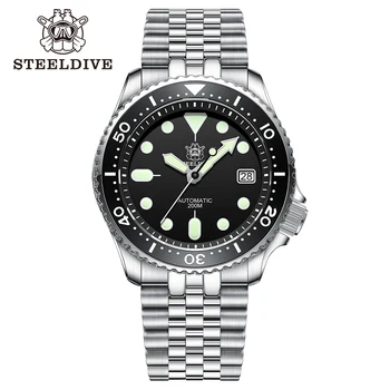 STEELDIVE SD1996 Мужские часы для дайвинга NH35 Автоматические Механические Мужские часы Со Светящимся керамическим безелем Часы для дайверов мужские часы Сапфировые