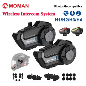 Synco Moman H1 H2 H3 H4 Беспроводная Система внутренней связи Мотоциклетный Шлем, Bluetooth-совместимый Коммуникатор внутренней связи, Водонепроницаемый