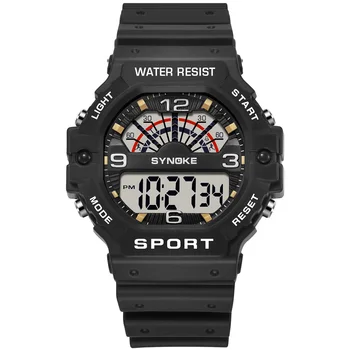 SYNOKE Мужские часы на открытом Воздухе 5 бар Водонепроницаемые цифровые наручные часы Военные мужские часы Relogio Masculino Спортивные часы для мужчин