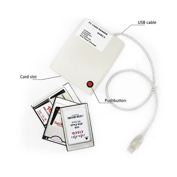 SZBJ Горячий Продаваемый продукт Адаптер Pcmcia-карты USB2.0 Пластиковый считыватель PCMCIA-карт с переключателем