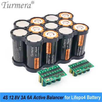 Turmera 4S 12,8 V 3A 6A Активный Эквалайзер-балансировщик для использования энергии батареи Lifepo4 90Ah 100Ah 200Ah 280AH 320Ah или системы Solor 12 В