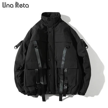 Una Reta, зимняя куртка, пальто, мужские новые повседневные куртки-ветровки, мужская парка, уличная одежда в стиле хип-хоп, Бандажные дизайнерские мужские пальто