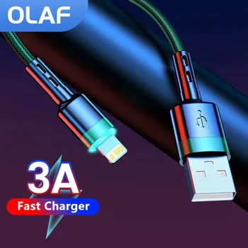 USB-кабель для быстрой зарядки 3A для iPhone 13 12 pro max Xs iPad air mini, Шнур для быстрой зарядки зарядного устройства для мобильного телефона, 2 м