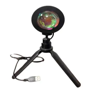 USB-проектор Rainbow Moon, светодиодный ночник, проекция Солнца, Настольная лампа, Спальня, Бар, Кофейня, Декор стен, Освещение для Фотосъемки