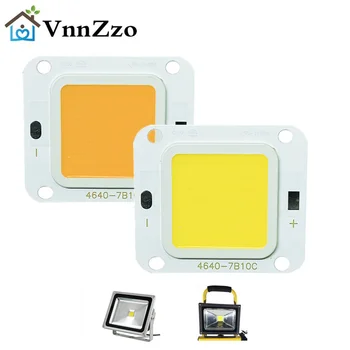 VnnZzo светодиодный COB Чип 10 Вт 20 Вт 40 Вт Супер Мощность 50 Вт 60 Вт 70 Вт Для DIY Прожектор Лампы Диодный Светодиодный Потолочный Светильник Источник Света