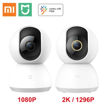 Xiaomi Mijia Smart Camera 2K 1296P HD 360 Угол WiFi Mi Домашняя Безопасность IP-камеры для помещений с Возможностью Поворота и Наклона Видеоняни и Радионяни Ночное Видео Веб-камера