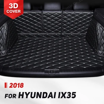 Автоматический Коврик для багажника с полным покрытием для Hyundai ix35 2018, кожаная накладка для багажника автомобиля, аксессуары для защиты салона грузового лайнера