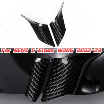 Автомобильное рулевое колесо из настоящего углеродного волокна, нижняя отделка, декоративная наклейка на панель для Mercedes BENZ C-Class W206 2022 2023