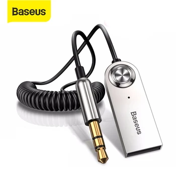 Автомобильный аудиокабель Baseus Bluetooth, передатчик, беспроводной приемник, автомобильный AUX, 3,5 мм Разъем, адаптер Bluetooth, аудиокабель