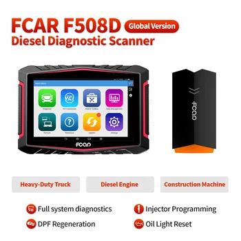 Автомобильный Диагностический Инструмент FCAR F508D Сверхмощный Двигатель с Полной Системой Трансмиссии ABS SRS Масло/EPB/SAS Сброс Профессионального Сканера Грузовика