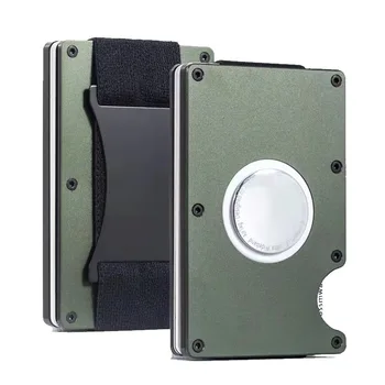 Алюминиевый Держатель кредитной ID-карты для Apple Airtag RFID, мини-кошелек с ремешком для наличных, Металлический чехол для банковских карт Carteira, мужская воздушная бирка