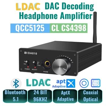 Аудиоприемник Hi-Res LDAC Bluetooth 5.1 CS4398 Коаксиальный Оптический Преобразователь DAC 192 k2bit Декодер 1500 МВт Усилитель для наушников