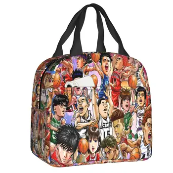 Баскетбольные аниме-Слэм-Данк, Термоизолированные сумки для ланча, Женская сумка для ланча для кемпинга на открытом воздухе, Многофункциональная коробка для еды