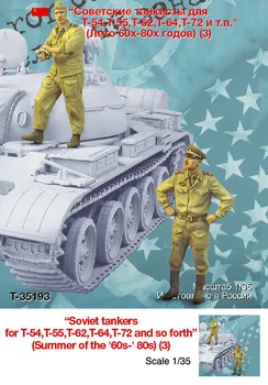 Белая модель из литой смолы в масштабе 1/35, Современный железный занавес, команде из 2 человек-танкистов Нужна модель ручной росписи