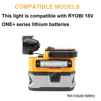 Беспроводной светодиодный рабочий фонарь для кемпинга на открытом воздухе для литиевой батареи RYOBI 18V (не включает батарею)