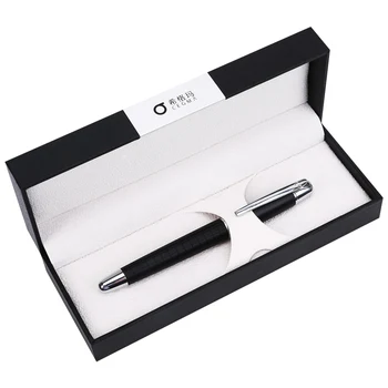 Благородный Серебряный зажим, черная ручка Fountian, M & G, Решетчатый дизайн, хорошее качество, 0,5 мм, тонкое перо, Подарочные чернильные ручки для Бизнеса, Офиса