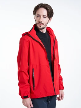 Весенне-летние Модные Красные мужские повседневные куртки Больших размеров, уличная ветрозащитная и водонепроницаемая ветровка с капюшоном, пальто на молнии 8XL