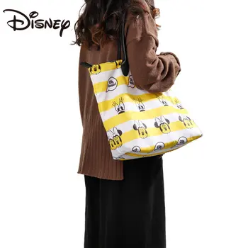 Водонепроницаемая легкая сумка Disney с Микки и Минни, женская сумка на одно плечо большой емкости, сумка для покупок, дорожная сумка