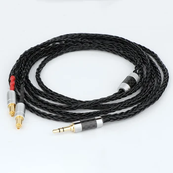 Высококачественное аудио Hi-Fi, посеребренное углеродное волокно, 3,5 мм, позолоченный разъем для наушников, обновление кабеля наушников для SRH1540 SRH1840