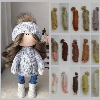Высококачественные 15 см Высокотемпературные термостойкие кукольные волосы для 1/3 1/4 1/6 BJD Римские вьющиеся волосы для русской куклы ручной работы