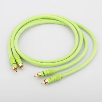 Высококачественный Соединительный кабель A51 6N 99,9999% OFC Male-Male RCA с Позолоченным штекером RCA для системы Hifi
