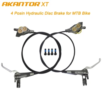 Гидравлический дисковый тормоз AKANTOR XT 4 Posin для MTB велосипеда Передний 850 мм Задний 1500 мм Сверхлегкий Масляный Дисковый Тормоз Запчасти для Велосипедов