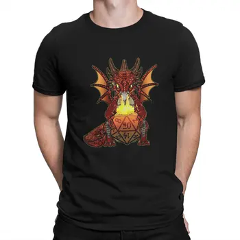 Детская футболка с красным драконом для мужчин, стиль одежды для игр DnD, мужская футболка из полиэстера