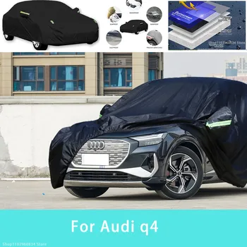 Для Audi q4 Наружная защита, полные автомобильные чехлы, Снежный покров, солнцезащитный козырек, Водонепроницаемые пылезащитные внешние автомобильные аксессуары