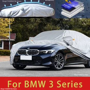 Для BMW 3 серии, наружный чехол для автомобиля, наружная защита, полные автомобильные чехлы, Снежный покров, солнцезащитный козырек, Водонепроницаемые пылезащитные автомобильные аксессуары