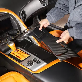 Для Chevrolet Corvette C7 2014-2019 Настоящая Автомобильная Панель Переключения передач Из Углеродного Волокна, Наклейка Для отделки, Автоаксессуары
