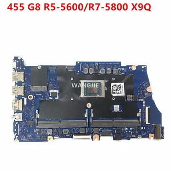 Для HP Probook 455 G8 Материнская плата ноутбука X9Q DA0X9QMB8E0 с процессором RY2EN 5 5600U R7-5800 100% Рабочая