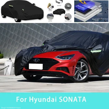 Для Hyundai SONATA Наружная защита Полные автомобильные чехлы Снежный покров Солнцезащитный козырек Водонепроницаемые пылезащитные внешние автомобильные аксессуары