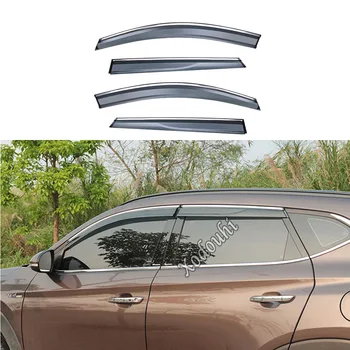 Для Hyundai Tucson 2015 2016 2017 2018 Чехол Для Укладки кузова Автомобиля, Пластиковое Оконное Стекло, Ветровой Козырек,Защита От Дождя/Солнца, Вентиляционное Отверстие, 4 шт.