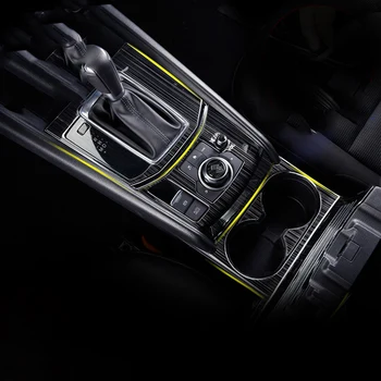 Для Mazda CX-5 CX5 2017 2018 2019 KF LHD Автомобильное центральное управление, Панель переключения передач, крышка, рамка для стакана воды, полоски, аксессуары для гарнира