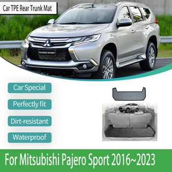 Для Mitsubishi Pajero Shogun Sport 2022 ~ 2024 TPO Материал Коврики для заднего Багажника Автозапчасти Пылезащитная Защитная Подушка Автомобильные Аксессуары