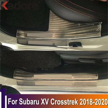 Для Subaru XV Crosstrek 2018 2019 2020 Накладки На Пороги Защитные Накладки На Пороги Автомобиля Наклейка На Пороги Из Нержавеющей Стали