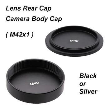 Для объектива M42 x 1 с Винтом и корпуса камеры Металлическая Крышка Комплект Чехлов для хранения Черный/Серебристый Аксессуар для камеры Из алюминиевого Сплава