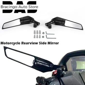 Зеркало мотоцикла Bracingo, модифицированное Ветровое, Черное, Регулируемое, модифицированное Вращающееся Зеркало заднего вида, 2 шт. для трамвая, Эксклюзивное